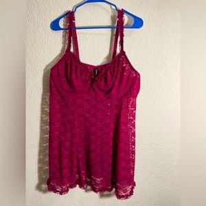 Sexy torrid baby doll red lace